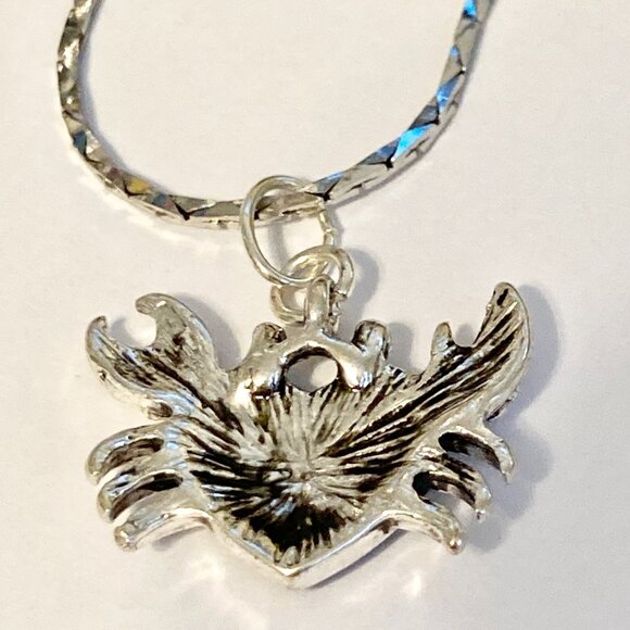 Crab Necklace Silver Plated 19" Enamel Sea Life Beach Island Zodiac Cancer - Picture 8 of 9